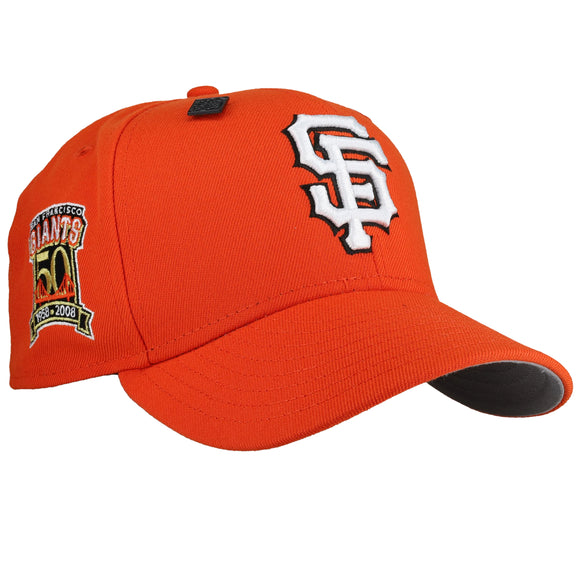 San Francisco Giants 50th Anniversary Orange Gold Metallic 59Fifty Fitted Hat (RESTOCK)
