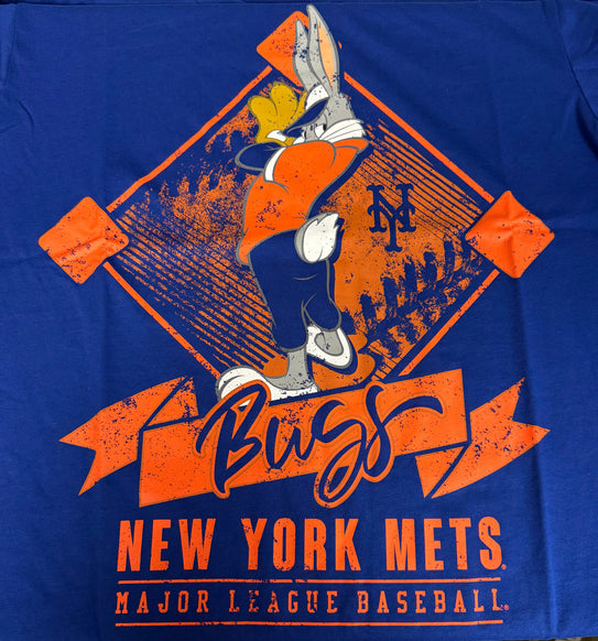 New Era x Looney Tunes New York Mets Short Sleeve T Shirt (Royal Blue)