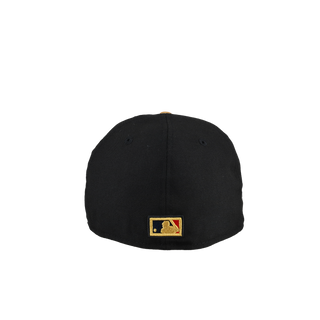 Cleveland Indians Chief Wahoo 1995 World Series Black/Gold 59Fifty Fitted Hat, image 4
