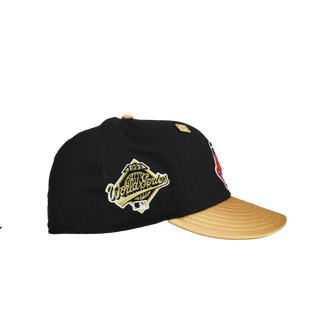 Cleveland Indians Chief Wahoo 1995 World Series Black/Gold 59Fifty Fitted Hat, image 2