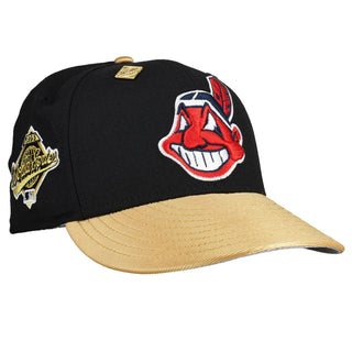 Cleveland Indians Chief Wahoo 1995 World Series Black/Gold 59Fifty Fitted Hat, image 1
