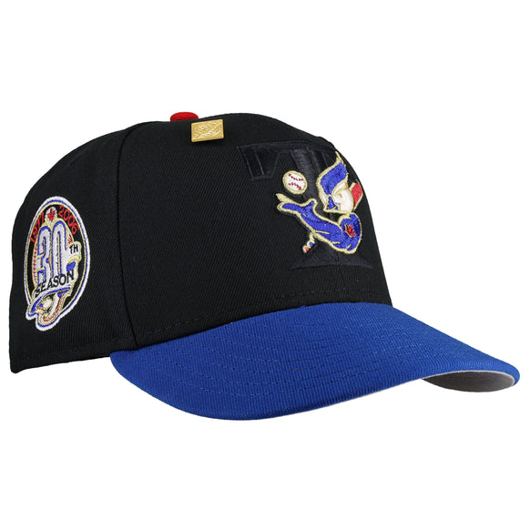 Toronto Blue Jays 30th Season Metallic Blackout 59Fifty Fitted Hat