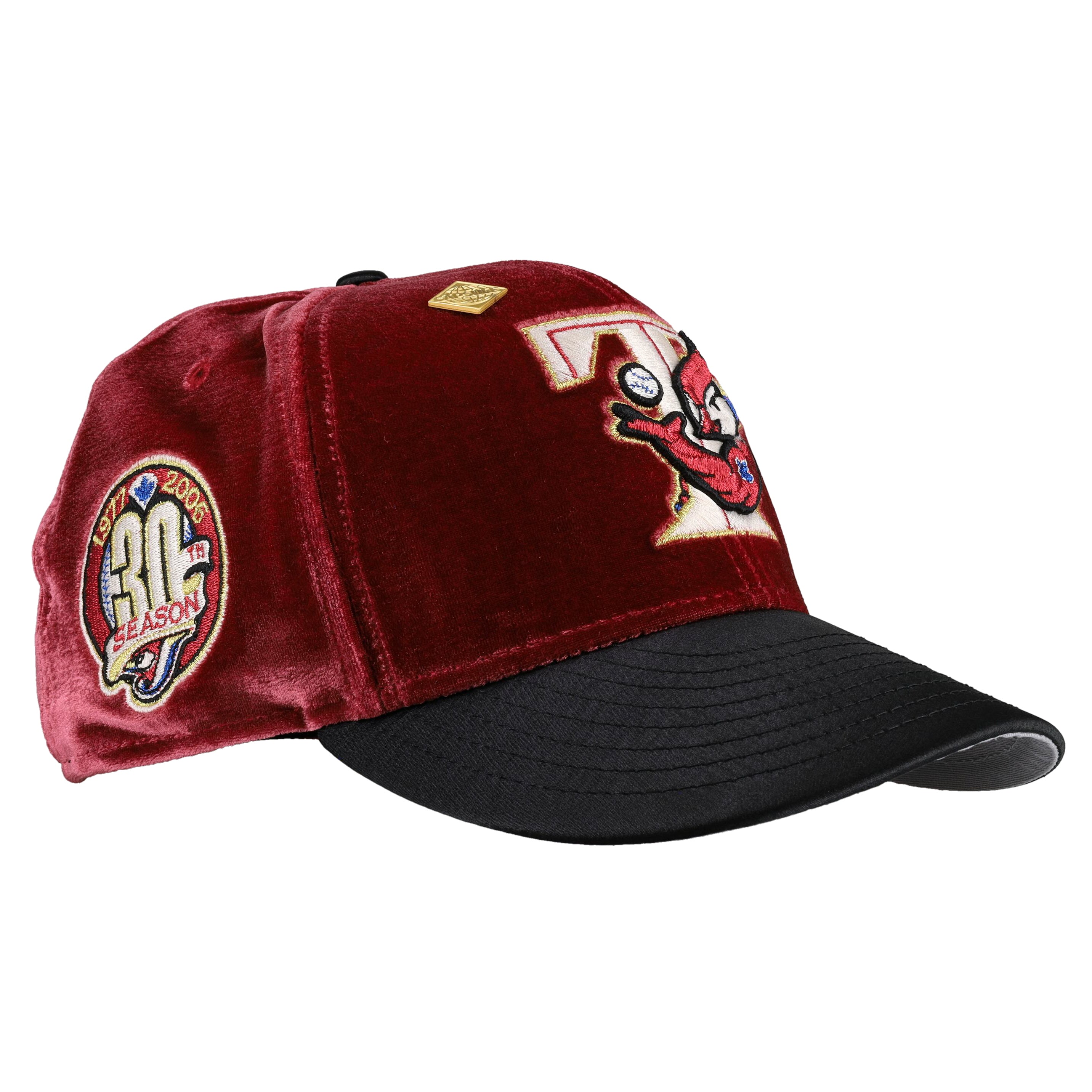 Toronto Blue Jays Maroon Velvet 30th Season Metallic 59Fifty Fitted Hat