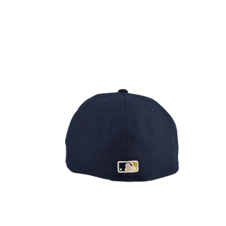 New York Yankees Judge Script Navy Corduroy Brim 59Fifty Fitted Hat