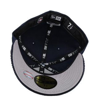 New York Yankees Judge Script Navy Corduroy Brim 59Fifty Fitted Hat