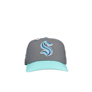 Seattle Kraken 2024 Winter Classic Grey Teal Metallic 59Fifty Fitted Hat, back view
