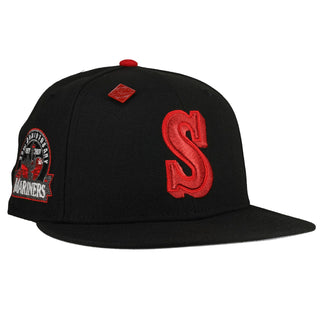 Seattle Mariners 30th Anniversary Metallic Red Black 59Fifty Fitted Hat, side view