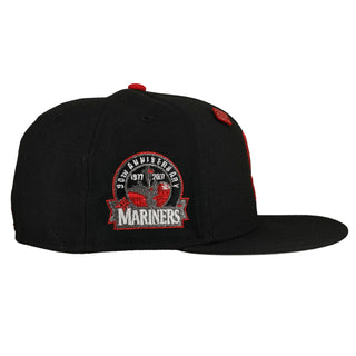 Seattle Mariners 30th Anniversary Metallic Red Black 59Fifty Fitted Hat, alternate view