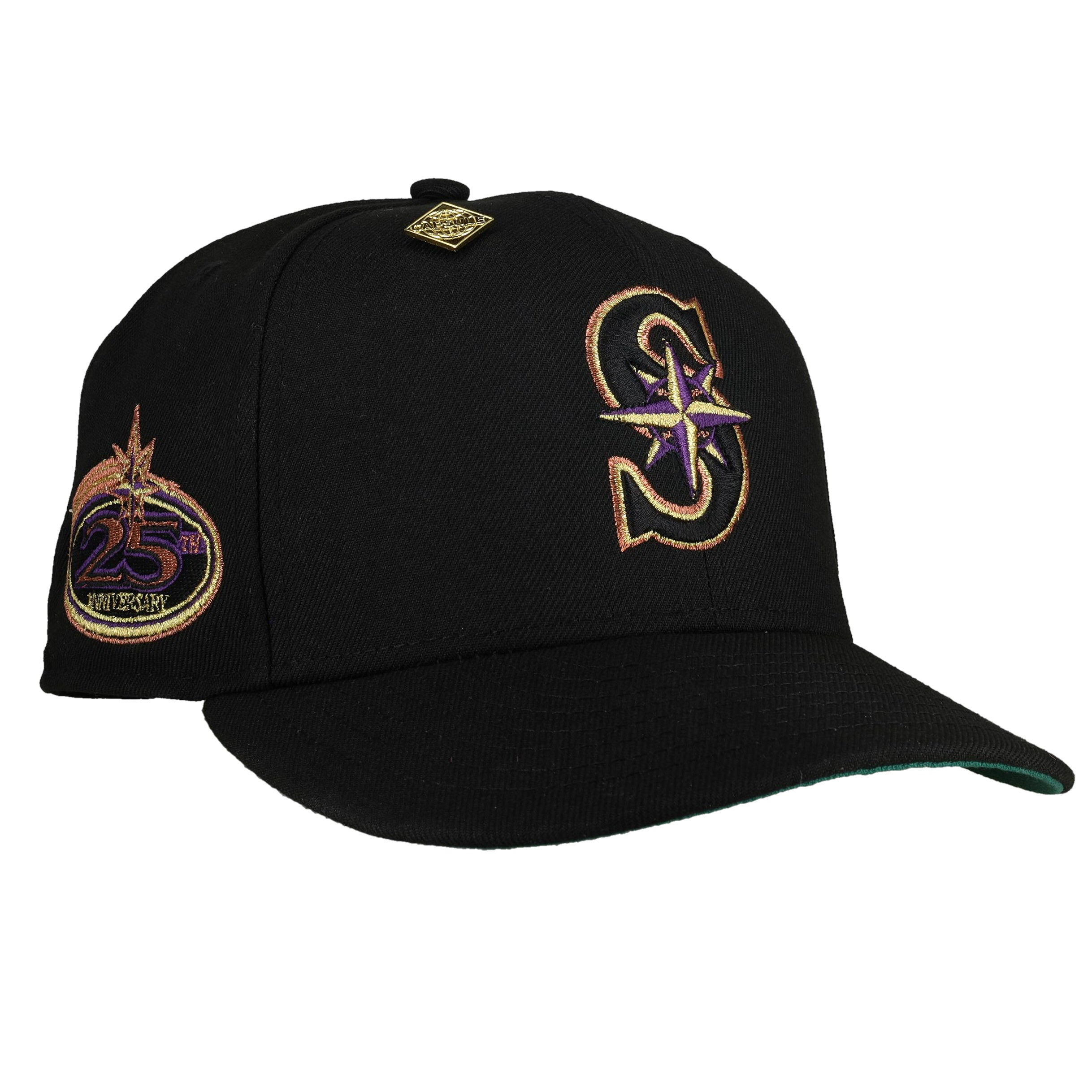 Seattle Mariners 25th Anniversary Black Copper Metallic 59Fifty Fitted Hat