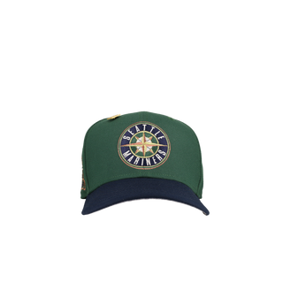 Seattle Mariners 20th Anniversary Metallic Green/Navy/Grey Brim 59Fifty Fitted Hat