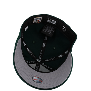 Seattle Mariners 20th Anniversary Green/Pink Metallic 59Fifty Fitted Hat, undervisor detail
