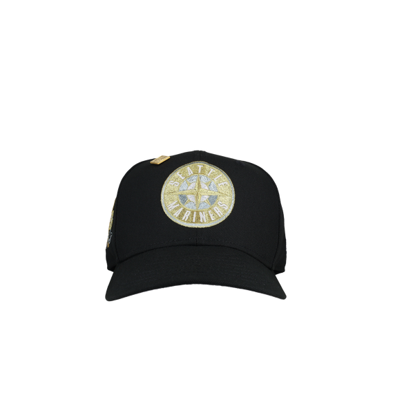Seattle Mariners “Ken Griffey Jr” Black Icey Gold Metallic 59Fifty Fitted Hat