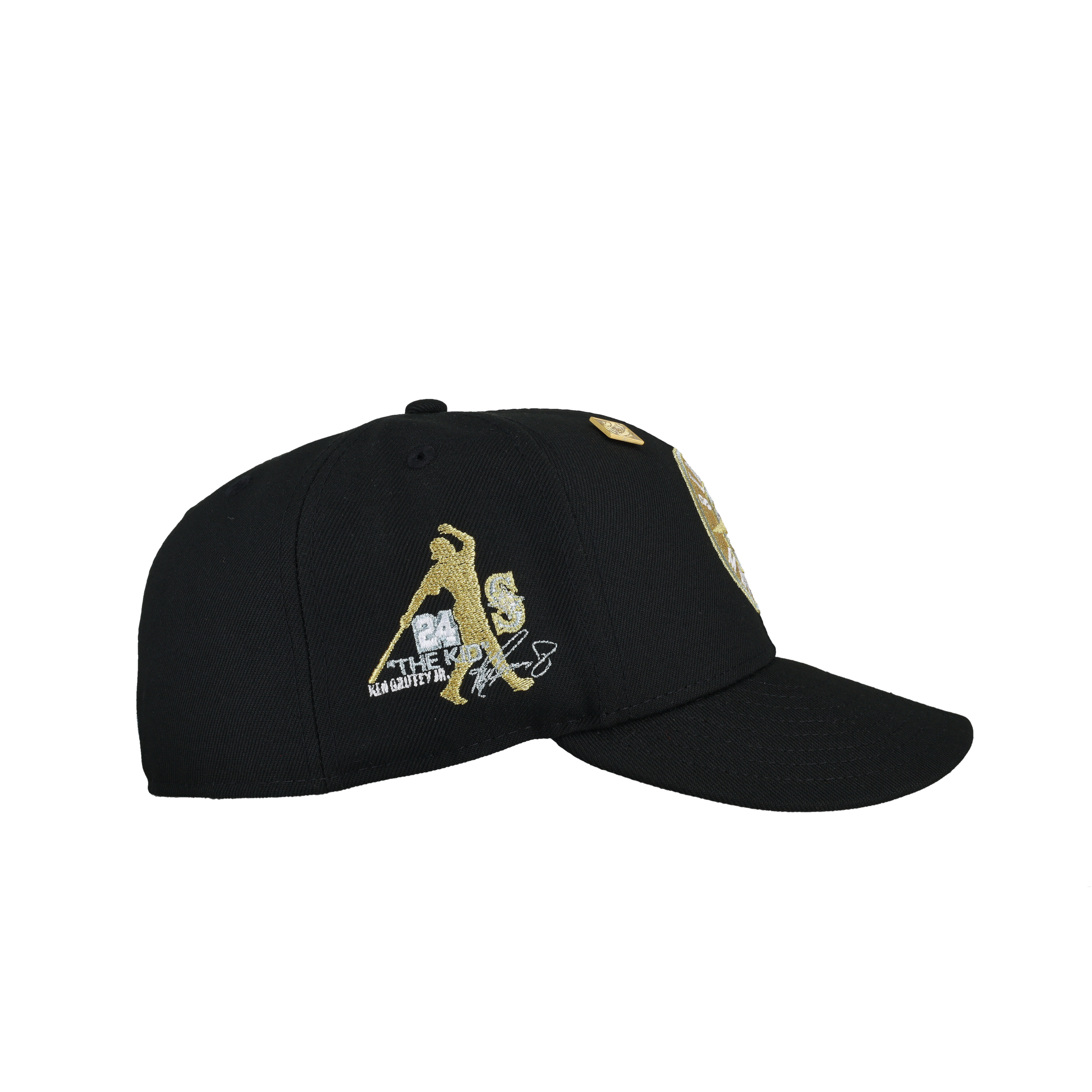 Seattle Mariners “Ken Griffey Jr” Black Icey Gold Metallic 59Fifty Fitted Hat