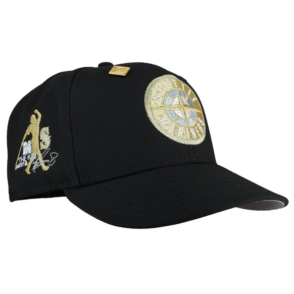 Seattle Mariners “Ken Griffey Jr” Black Icey Gold Metallic 59Fifty Fitted Hat