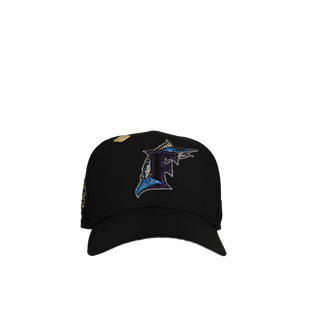 Florida Marlins 10th Anniversary Black Aqua Metallic 59Fifty Fitted Hat