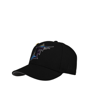 Florida Marlins 10th Anniversary Black Aqua Metallic 59Fifty Fitted Hat