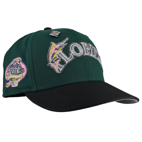 Florida Marlins 2003 World Series Green Pink Metallic 59Fifty Fitted Hat