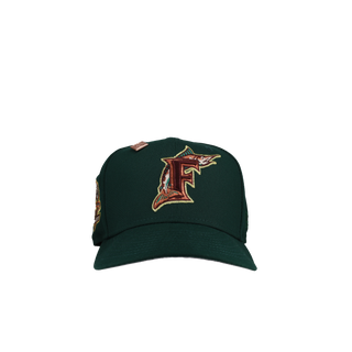 Florida Marlins 10th Anniversary Green Metallic 59Fifty Fitted Hat, back view