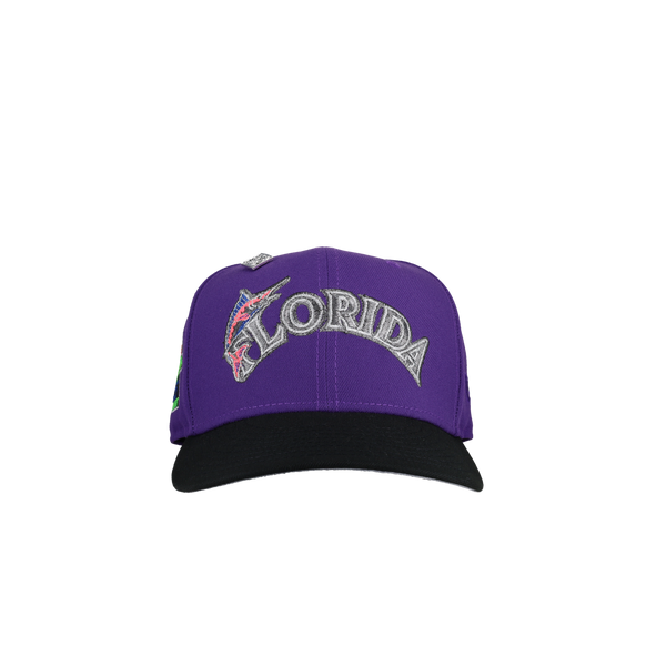 Florida Marlins 1997 World Series Purple Metallic 59Fifty Fitted Hat