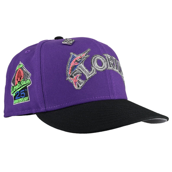 Florida Marlins 1997 World Series Purple Metallic 59Fifty Fitted Hat