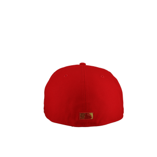 Florida Marlins 10th Anniversary Red Gold Metallic 59Fifty Fitted Hat