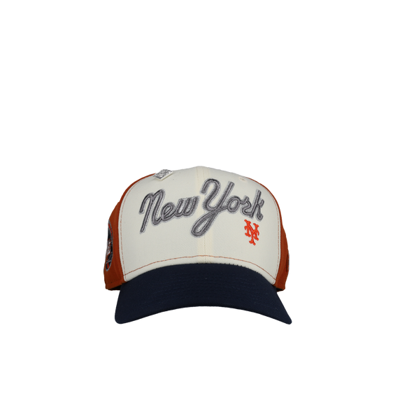 New York Mets Chrome/Burnt Orange Pinwheel 59Fifty Fitted Hat