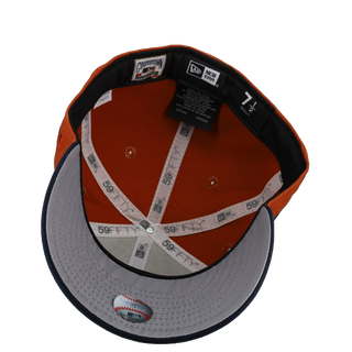 New York Mets Chrome/Burnt Orange Pinwheel 59Fifty Fitted Hat