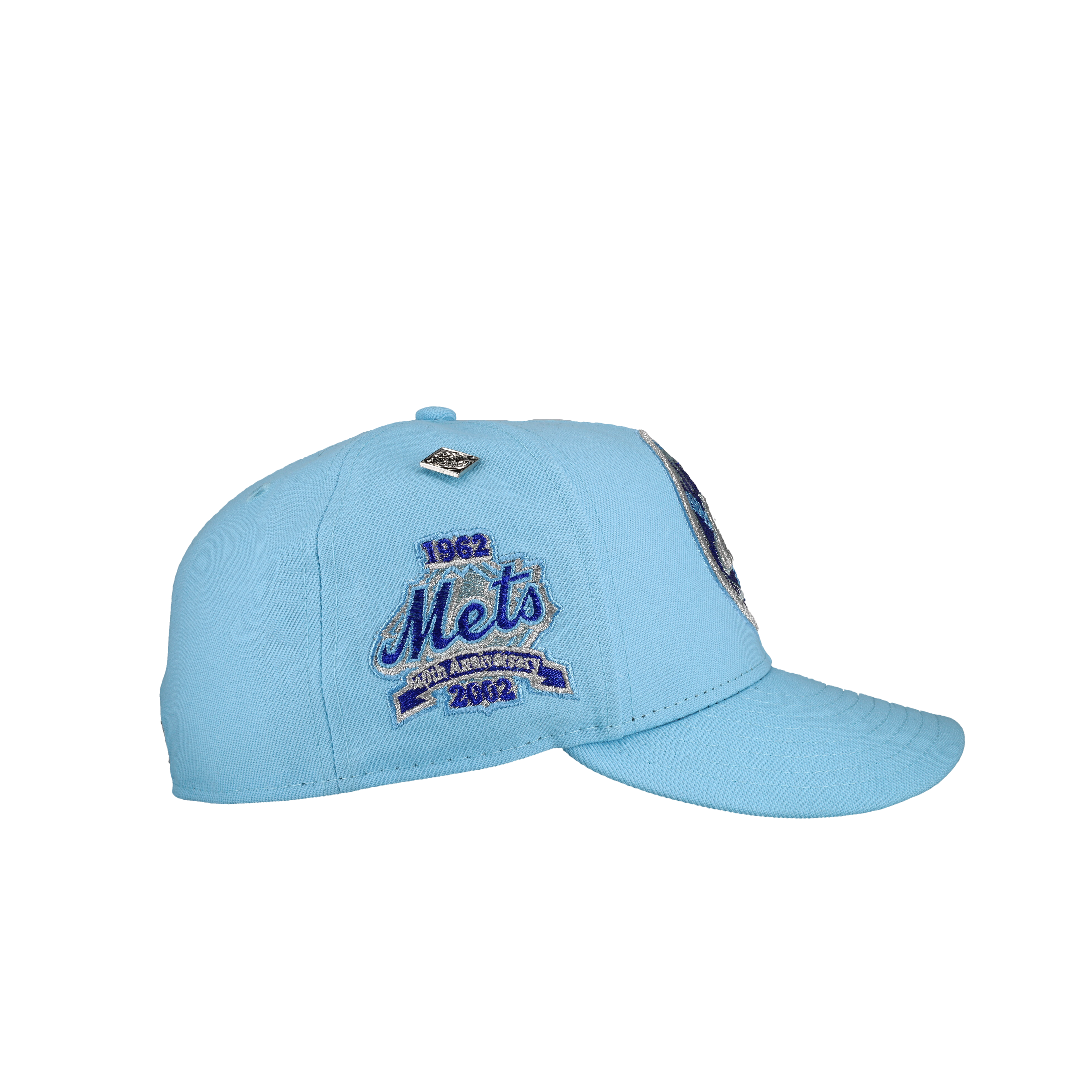 New York Mets 40th Anniversary Big Logo Metallic 59Fifty Fitted Hat