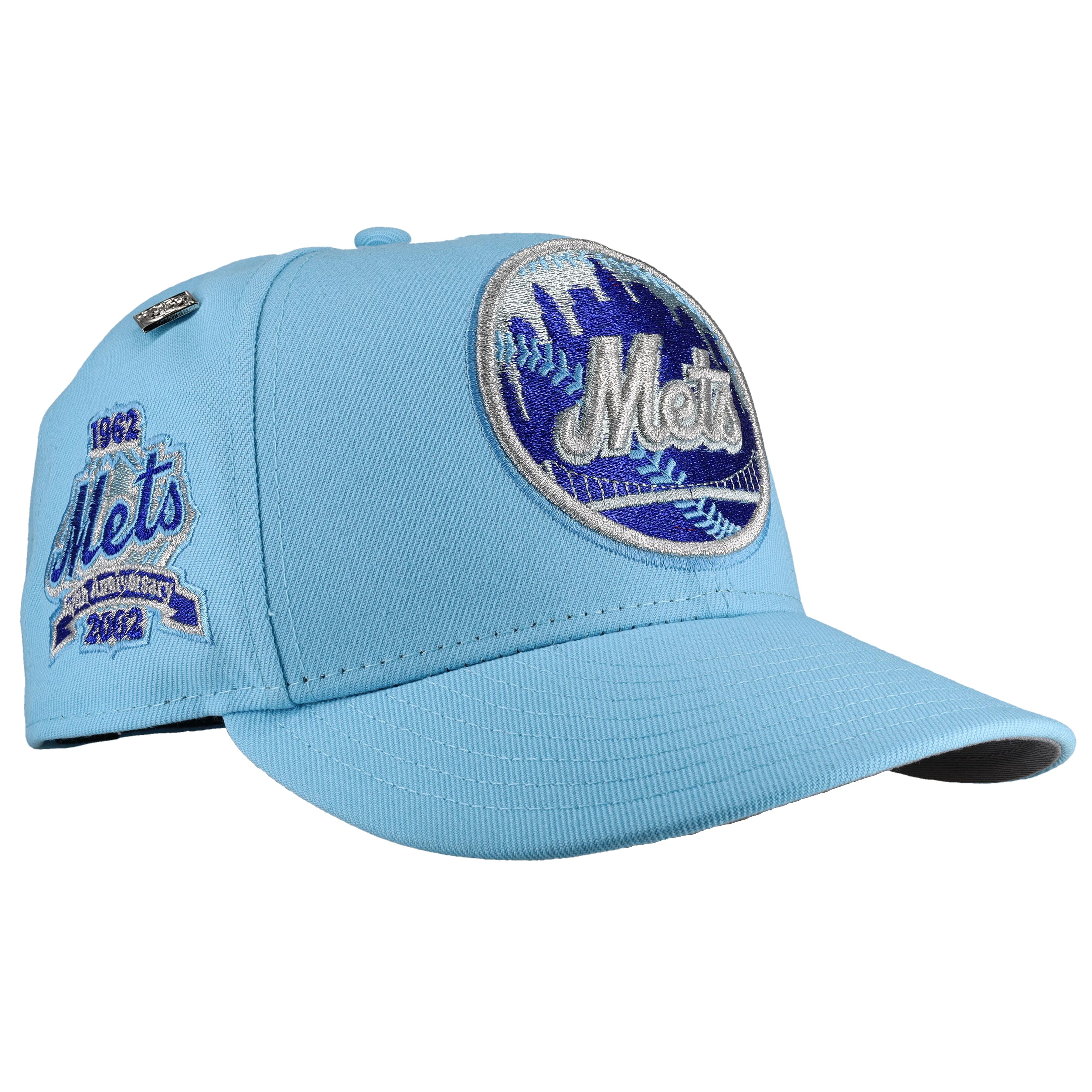 New York Mets 40th Anniversary Big Logo Metallic 59Fifty Fitted Hat