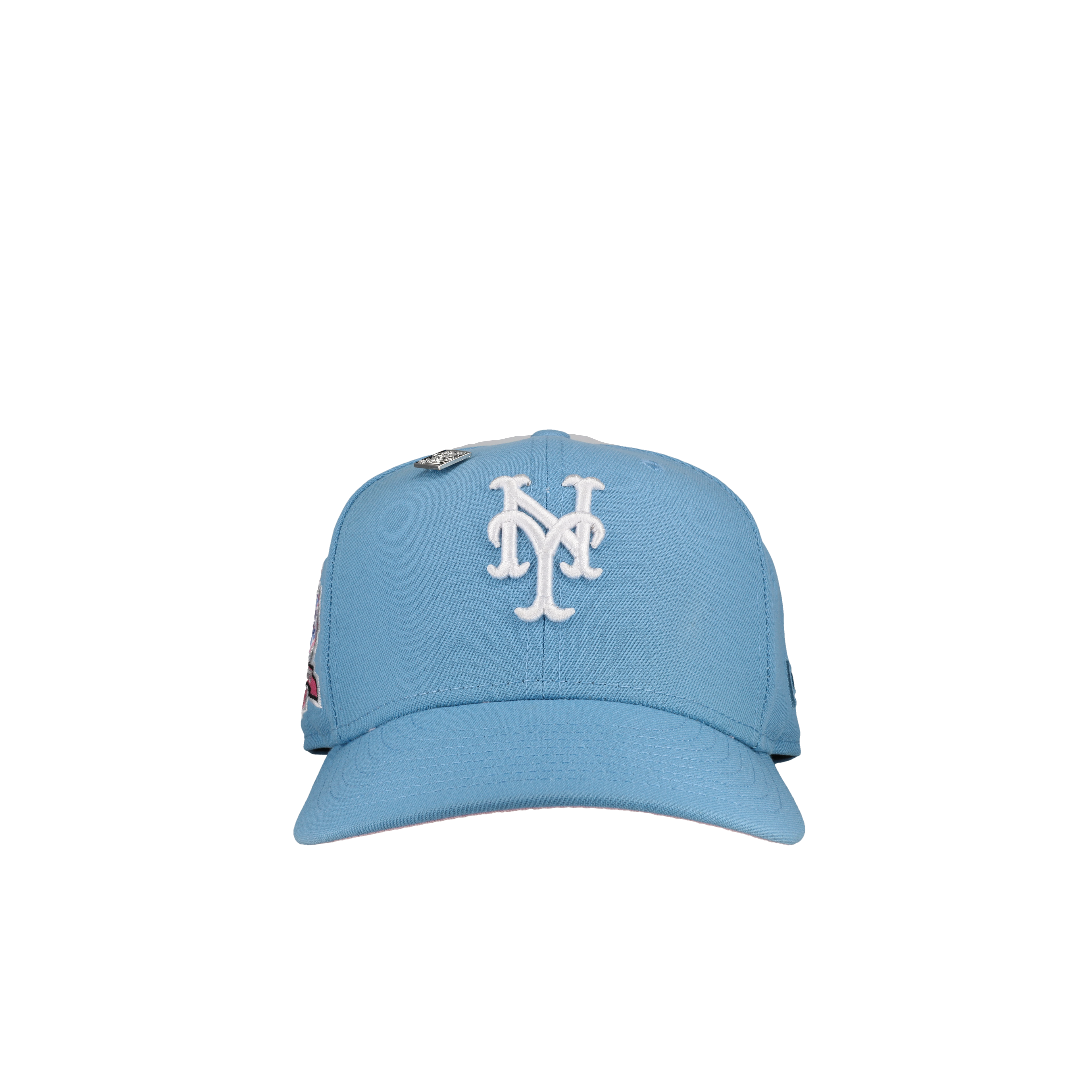 New York Mets 40th Anniversary Sky Blue/Pink Metallic 59Fifty Fitted Hat