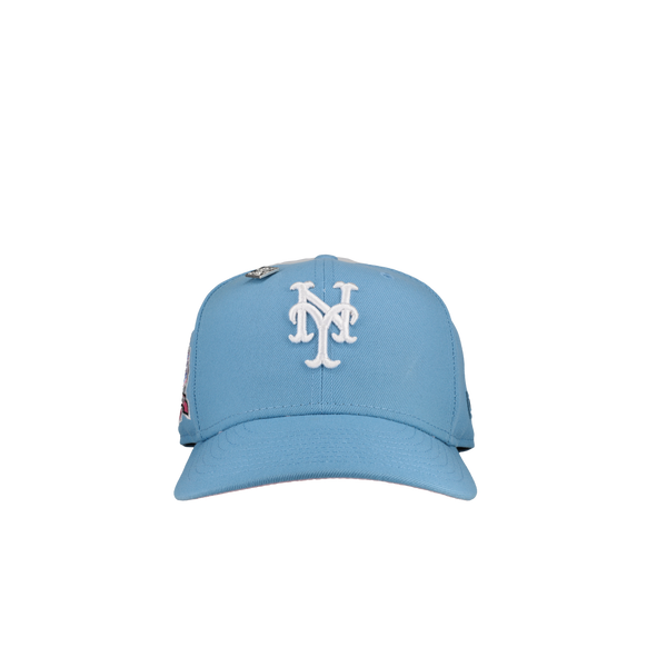 New York Mets 40th Anniversary Sky Blue/Pink Metallic 59Fifty Fitted Hat