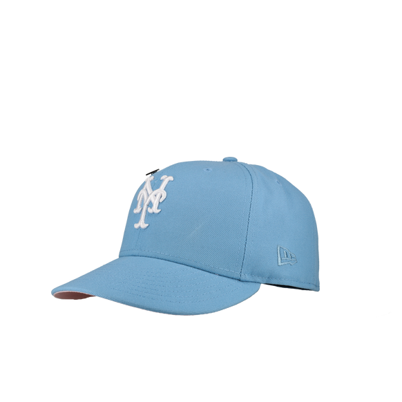 New York Mets 40th Anniversary Sky Blue/Pink Metallic 59Fifty Fitted Hat