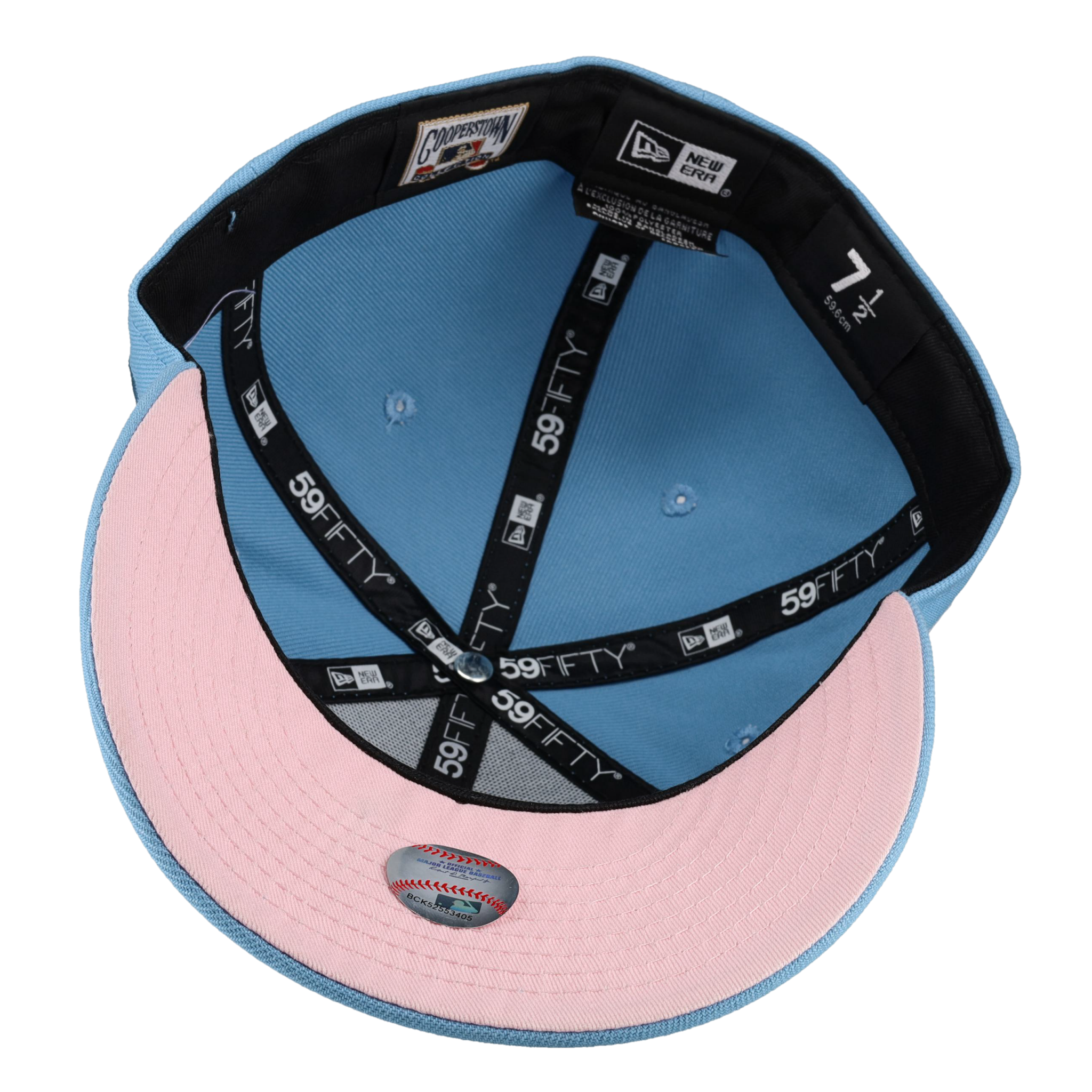 New York Mets 40th Anniversary Sky Blue/Pink Metallic 59Fifty Fitted Hat