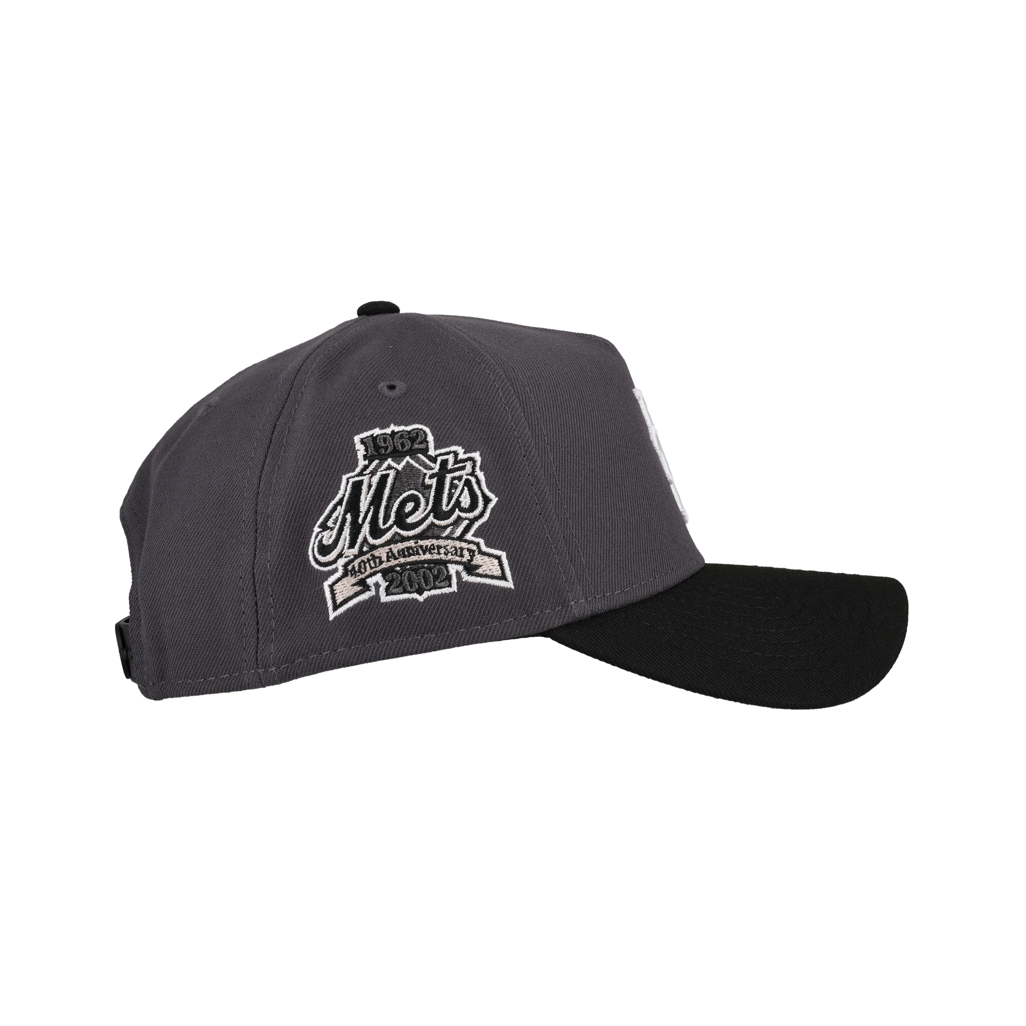 New York Mets 9Forty A Frame Snapback Hat (Graphite/Black)