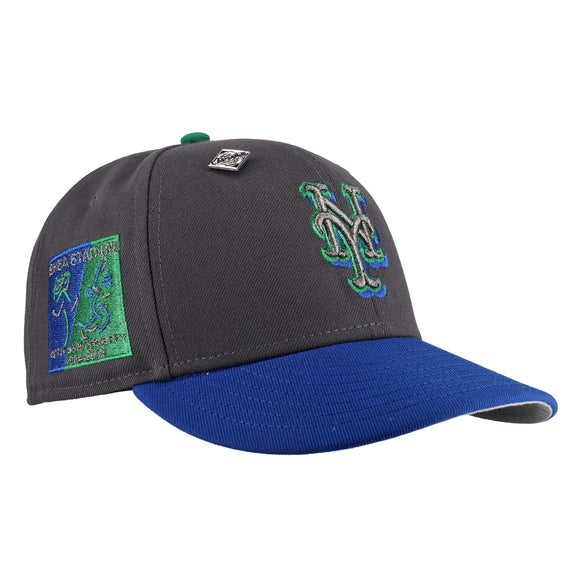 New York Mets Graphite/Blue/Pewter Metallic Shea Stadium 59Fifty Fitted Hat