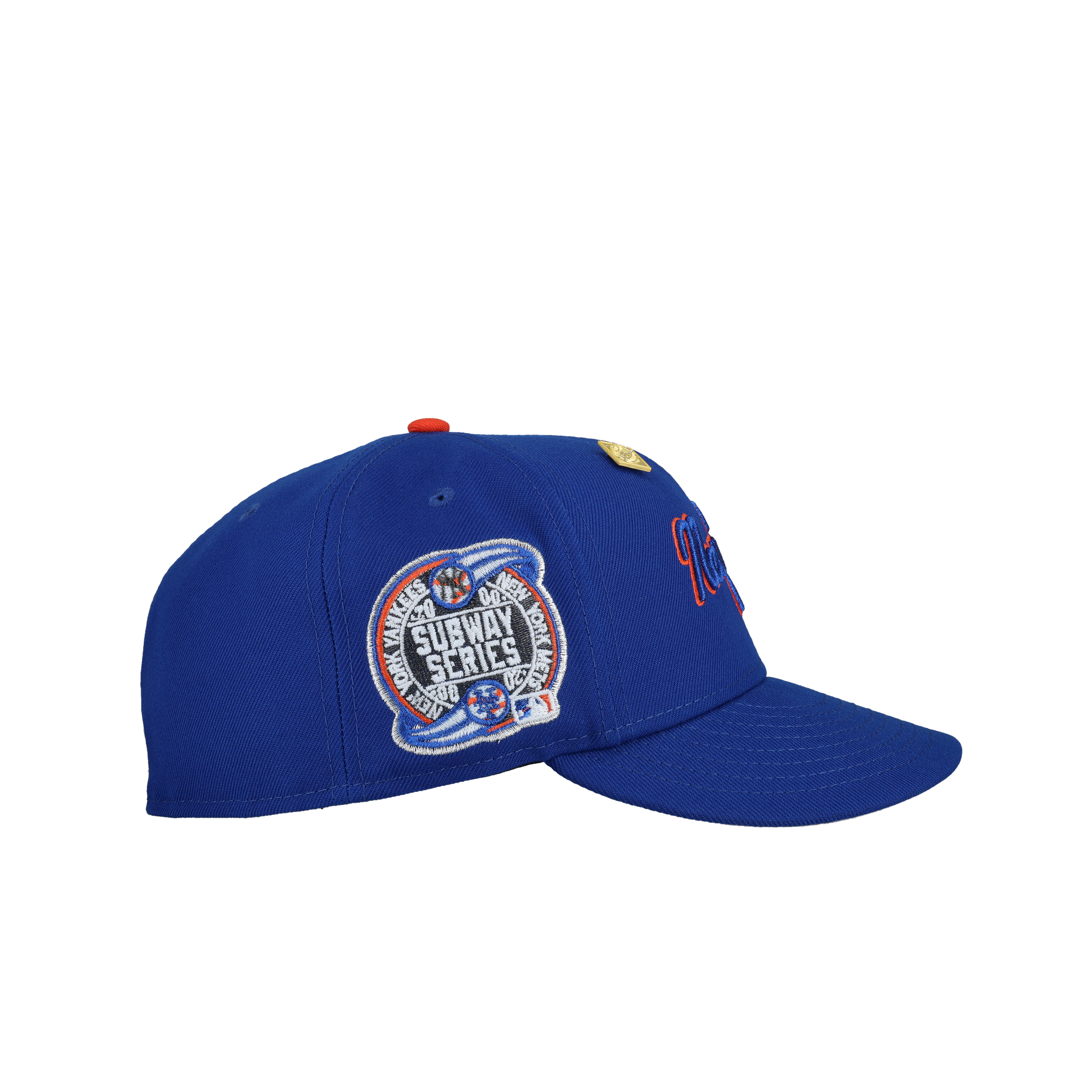 New York Mets Subway Series Blue Metallic Script 59Fifty Fitted Hat