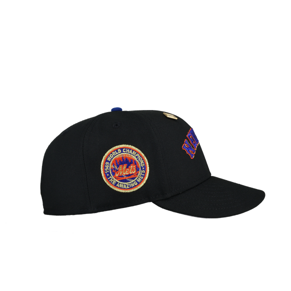 New York Mets 1969 World Series Script Metallic Fitted Hat