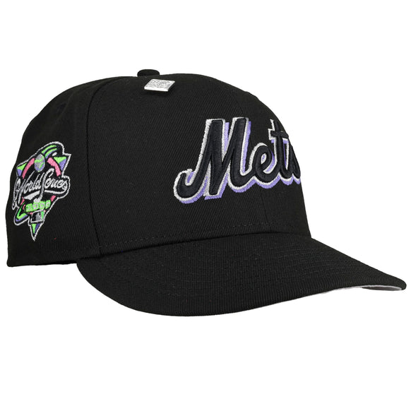 New York Mets 2000 World Series Black/Purple Script 59Fifty Fitted Hat