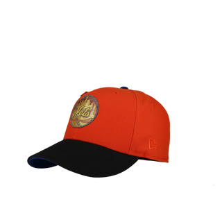 New York Mets 40th Anniversary Orange/Black Gold Metallic 59Fifty Fitted Hat