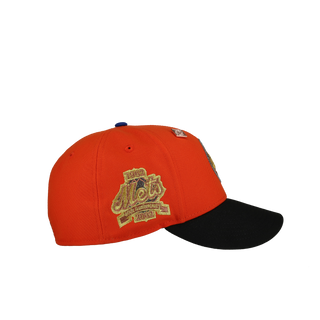 New York Mets 40th Anniversary Orange/Black Gold Metallic 59Fifty Fitted Hat