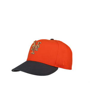 New York Mets 2000 World Series Orange Gray Metallic Shine 59Fifty Fitted Hat