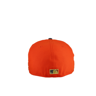 New York Mets 2000 World Series Orange Gray Metallic Shine 59Fifty Fitted Hat