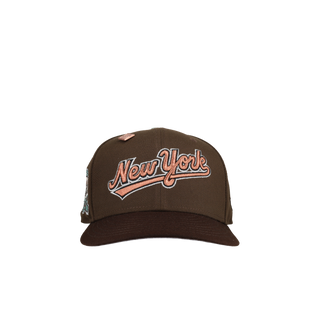 New York Mets 40th Anniversary Two Tone Brown Copper Metallic Script 59Fifty Fitted Hat