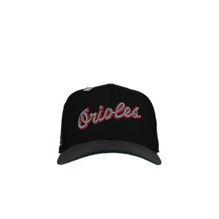 Baltimore Orioles Black/Graphite 30th Anniversary Script Metallic 59Fifty Fitted Hat