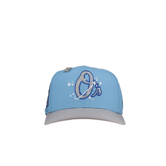 Baltimore Orioles Sky Blue 30th Anniversary Celestial Metallic 59Fifty Fitted Hat