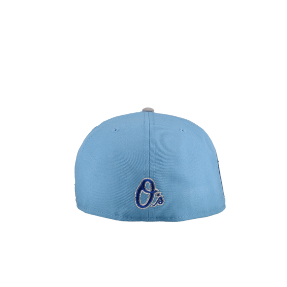 Baltimore Orioles Sky Blue 30th Anniversary Celestial Metallic 59Fifty Fitted Hat
