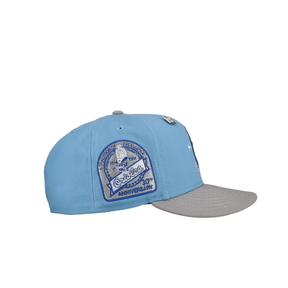 Baltimore Orioles Sky Blue 30th Anniversary Celestial Metallic 59Fifty Fitted Hat