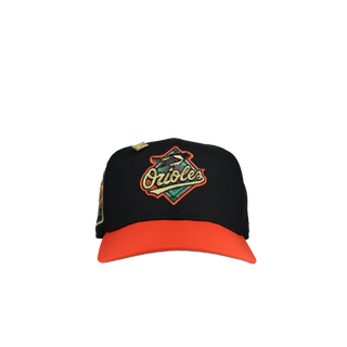 Baltimore Orioles 30th Anniversary Black Orange Metallic 59Fifty Fitted Hat (RESTOCK)