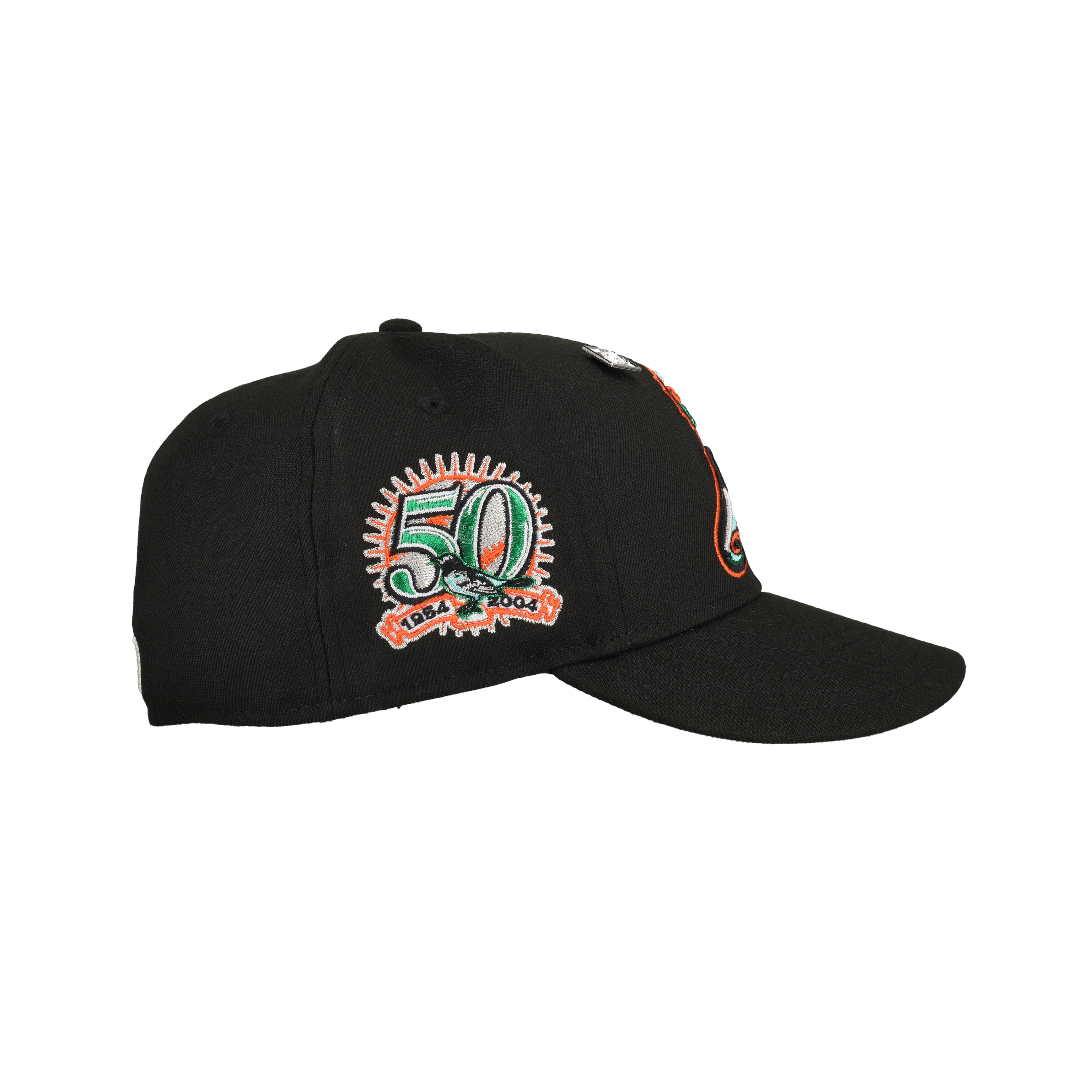 Norfolk Tides X Baltimore Orioles Black Metallic 59Fifty Fitted Hat