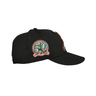 Norfolk Tides X Baltimore Orioles Black Metallic 59Fifty Fitted Hat